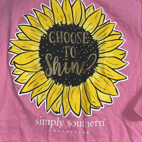 Like new Simple Southern sunflower crop top S - Picture 2 of 4